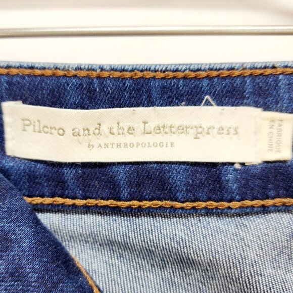 Pilcro And The Letterpress By Anthropologie Mid Rise Skinny Jeans Size 29 blue - Picture 3 of 15